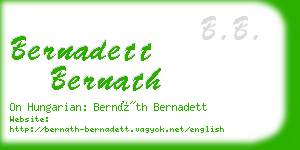 bernadett bernath business card